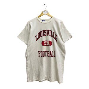 White Tshirt Baggy Louisville Football Crewneck